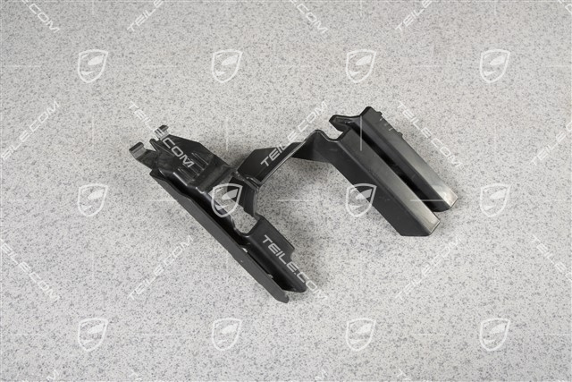 Air guide / duct, black matte, lower, R