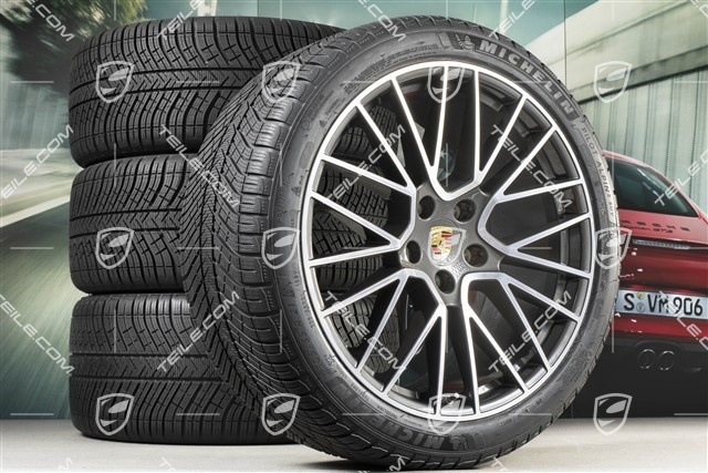 21" Cayenne COUPÉ RS Spyder winter wheels, complete set, 9.5J x 21 ET46 + 11.0J x 21 ET49 rims + Michelin Pilot Alpin 5 winter tyres 275/40 R21 + 305/35 R21, with pressure sensors