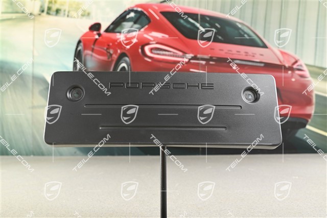 Front bumper number / Licence plate support, Black matte, GT3 / GT3 RS / Speedster