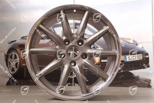 19-inch Carrera Sport wheel set, 8,5J x 19 ET55 + 11,5J x 19 ET67, GT Silver