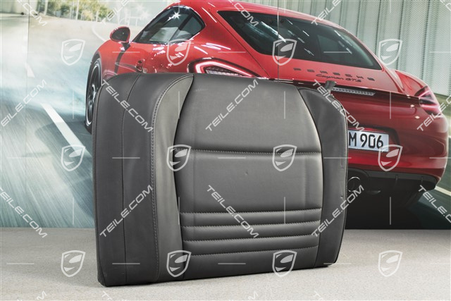 Oparcie tylnego siedzenia, skóra, czarne/czarne, Cabrio, L