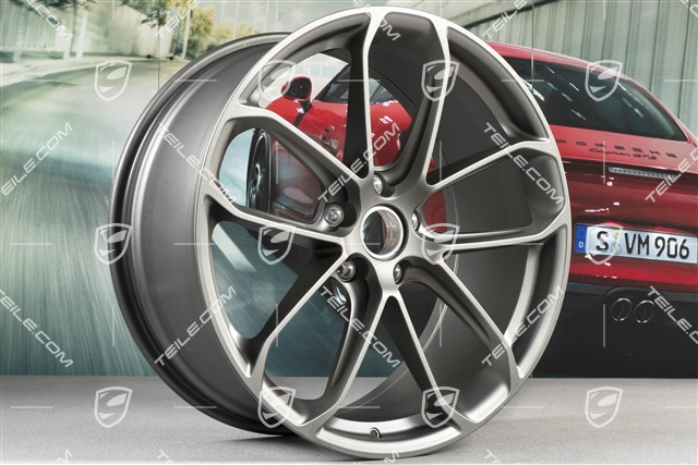 22-inch wheel rim set GT, 10J x 22 ET48 + 11,5J x 22 ET52, Platinum satin-matt