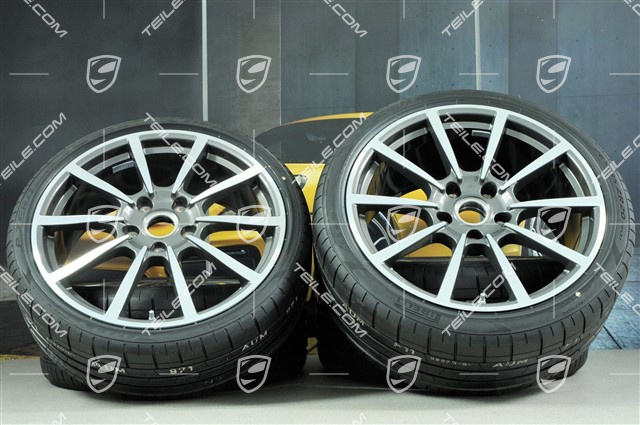 20" Carrera Classic koła letnie komplet, felgi 8J x 20 ET57 + 10J x 20 ET45 + opony letnie Pirelli 235/35 ZR20 + 265/35 ZR20, z czujnikami ciśnienia, minimalne ślady...