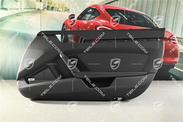 Türverkleidung, Leder Schwarz, Ohne Zierleiste, Bose, R