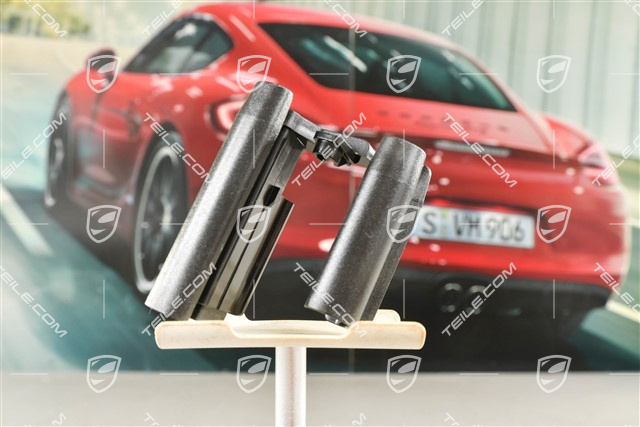 Seat rail cover, rear, Black, R