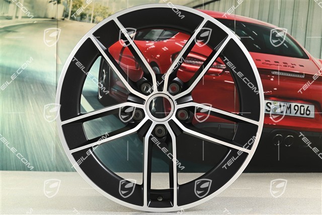 20"+21" Carrera Exclusive Design Felgensatz, Felgen 8,5J x 20 ET50 + 11,5J x 21 ET79, schwarz seidenmatt