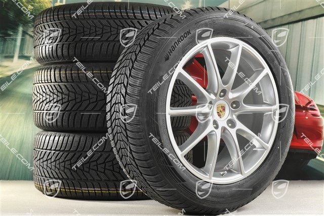 20-inch Cayenne COUPE Design winter wheel set, rims 9J x 20 ET50 + 10,5J x 20 ET55 +  Hankook winter tyres 255/55 R20 + 295/45 R20, with TPMS