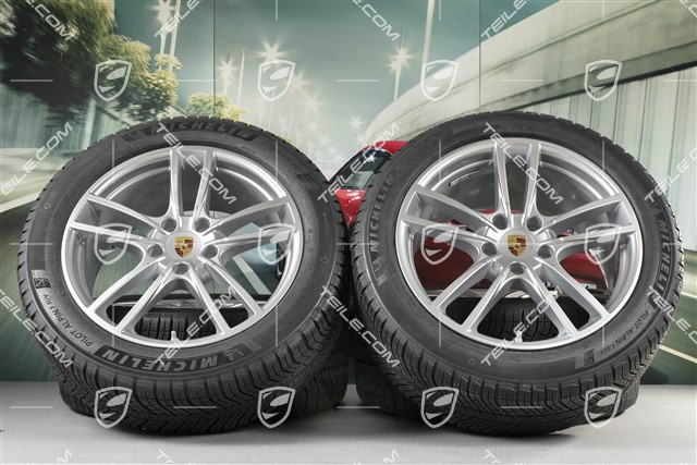 20" koła zimowe Cayenne COUPE Sport, komplet, felgi 9J x 20 ET50 + 10,5J x 20 ET55 + opony zimowe Michelin 275/45 R20 + 305/40 R20, z czujnikami ciśnienia