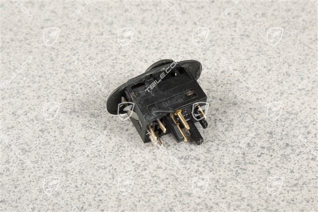 Przełącznik regulacji lusterka, Skóra, Czarny