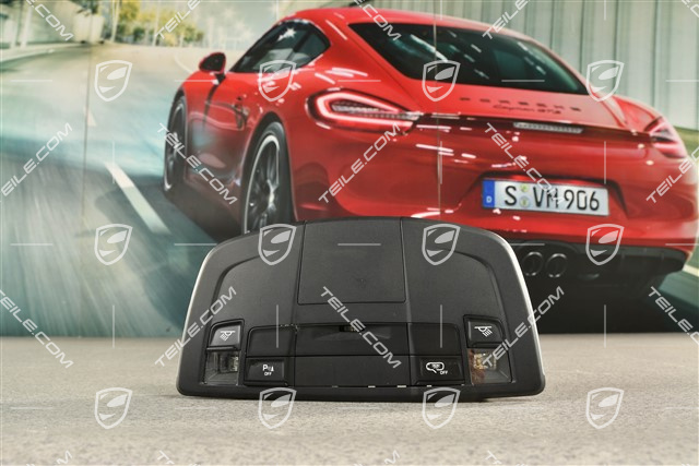 Lampka podwietlenia w podsufitce, Opcja z czujnikami parkowania przód, tył / bez otwierania bramy garażowej, czarna, Coupe