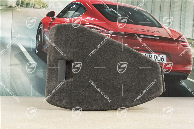 Deckel, Seitenwandverkleidung, Teppich / Perlvelours, Schwarz, L