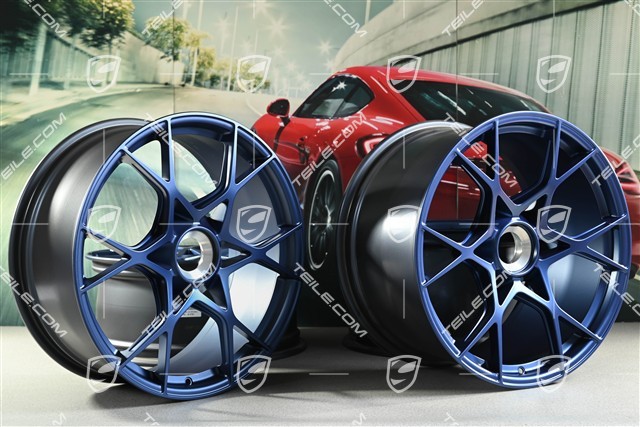 GT4RS 20" Felgen Satz, Aluminium, 8,5J x 20 ET61 + 11J x 20 ET50, indigoblau
