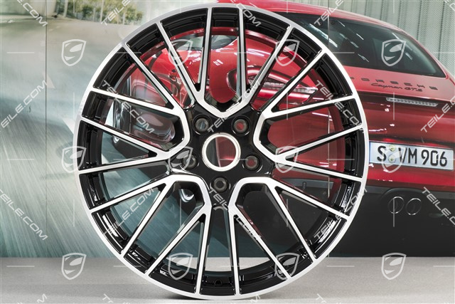 21" Felgensatz Cayenne RS Spyder, 11J x 21 ET49 + 9,5J x 21 ET46, für den Cayenne Coupé, schwarz hochglanz
