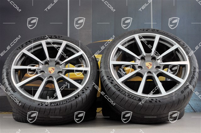 20" Komplet kół letnich Carrera Classic II, 8,5J x 20 ET51 + 11J x 20 ET70 + NOWE opony letnie Pirelli 245/35 ZR20 + 295/30 ZR20, z czujnikami ciśnienia