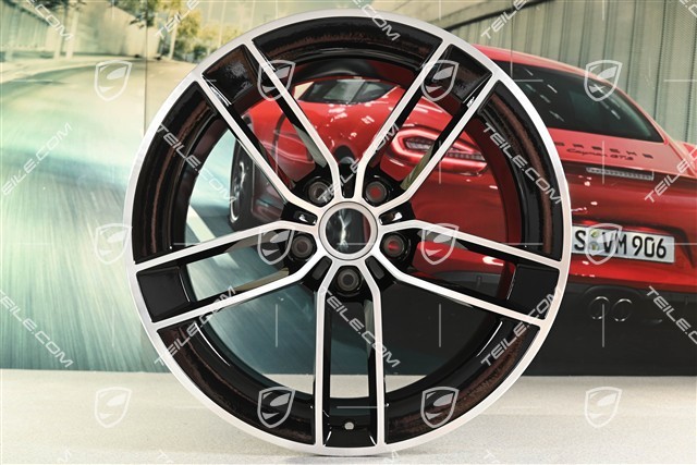 21" Carrera Exclusive Design wheel rim, 11.5J x 21 ET79, black high gloss, gloss-finished
