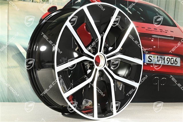 21" Felga Aero Design 9J x 21 ET56, czarny wysoki połysk + frezowana powierzchnia