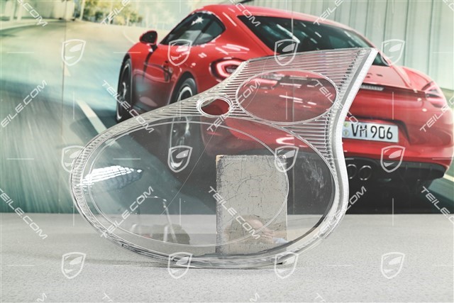 Litronic headlight glass (bi-xenon), ribbed, R