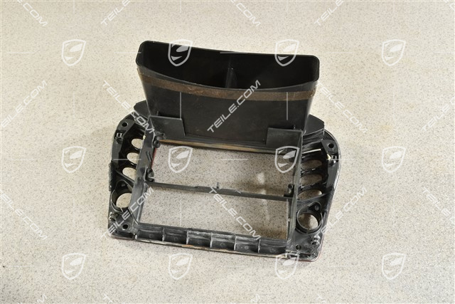 Retrofit kit mounting frame with trim moulding set, dark maple rootwood