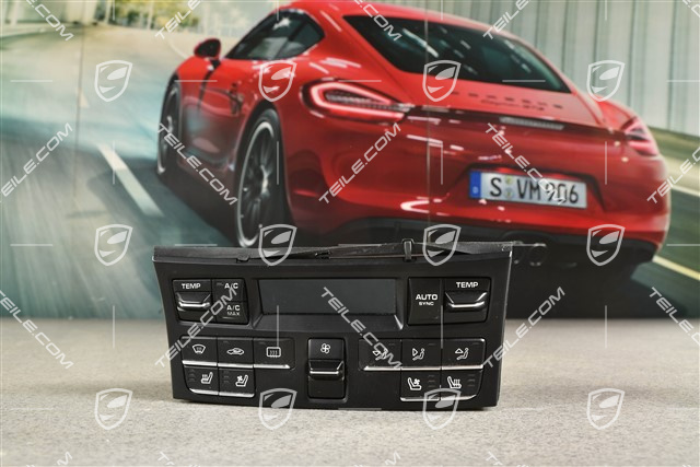 Bedienteil Klimaanlage,  belüftet beheizbar Sitze, mattschwarz / Chrom hochglänzend