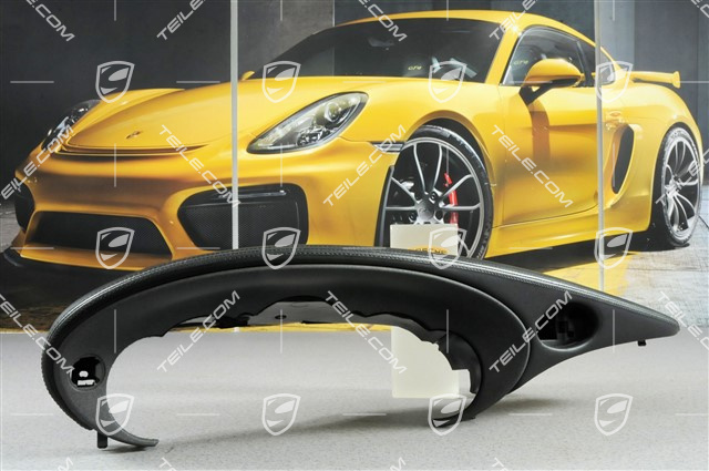 Schalttafelverkleidung Abdeckung, Leder, Schwarz