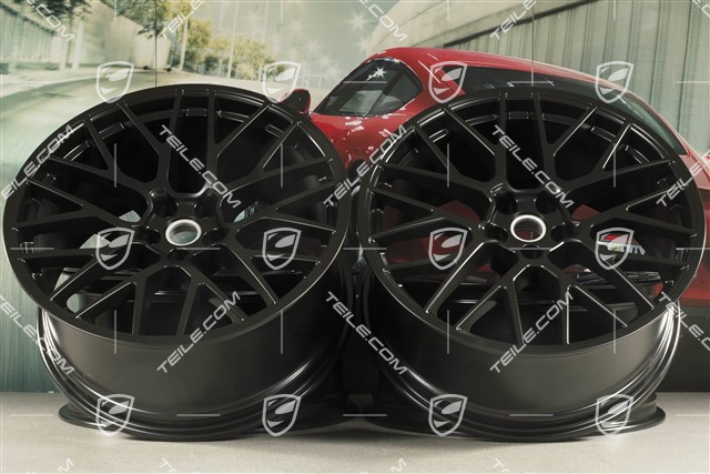 21" komplet felg RS Spyder, 9,5J x 21 ET27 + 10J x 21 ET19, czarny półmat