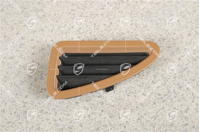 Dashboard side vent / grille / defroster trim, upper, Havanna, L