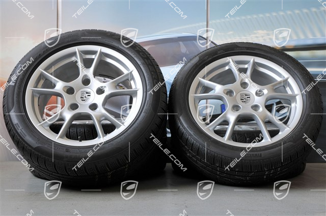 17" Boxster II koła zimowe, komplet, felgi 6,5J x 17 ET55 + 8J x 17 ET40 + opony zimowe 205/55 R17 + 235/50 R17