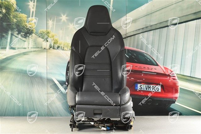 Sitz, elektr. einstellbar, leder, schwarz, L