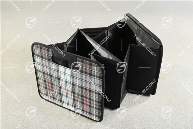 Faltbare Kofferraumbox / Kofferraumtasche, 30 x 27,5 x 50, Turbo 50 Schottenkaro / Tartan