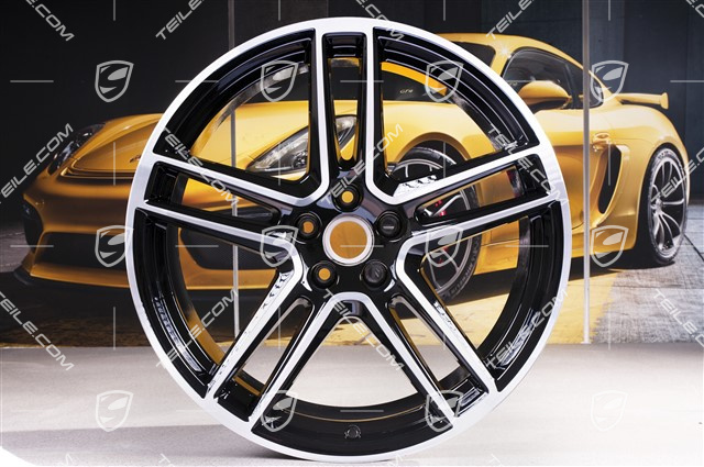 20-inch wheel rim "Macan Turbo", 10J x 20 ET19, BORBET, black high gloss