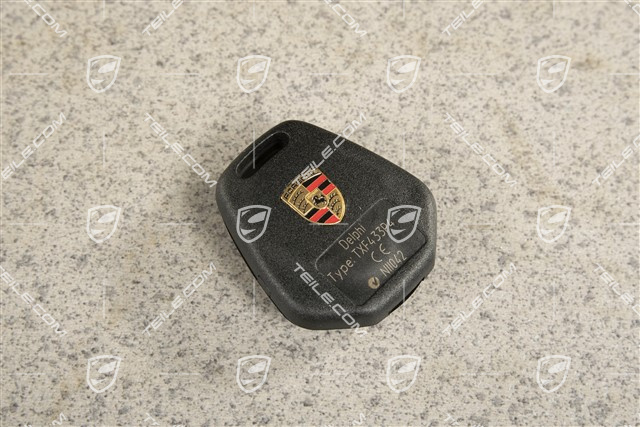 Handheld transmitter / remote control central locking system, Porsche crest