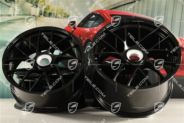 20" komplet felg Turbo Sport III, centralne mocowanie, 9J x 20 ET51 + 12J x 20 ET63, czarny wysoki