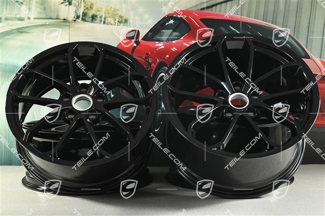 20-inch wheel rim set SPYDER, 8,5J x 20 ET57 + 10,5J x 20 ET47, black high gloss
