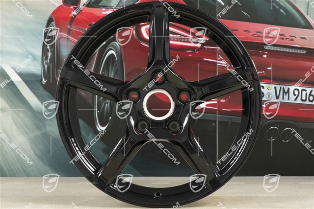 18-inch wheel rim Boxster IV, 8J x 18 ET57, black high gloss