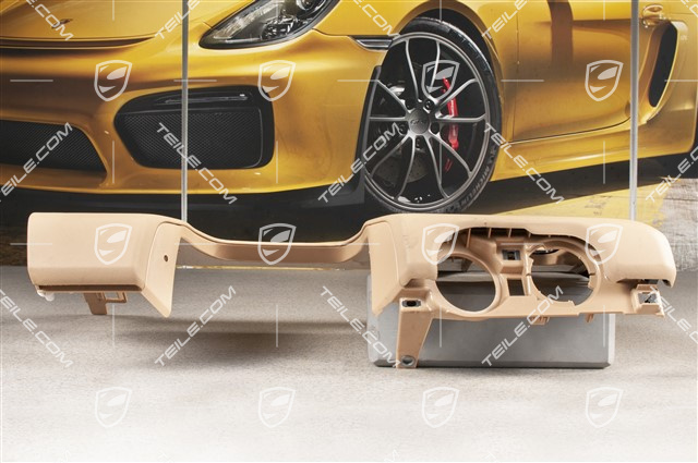 Dashboard trim, Lower part, Luxor Beige, leather damaged, LL