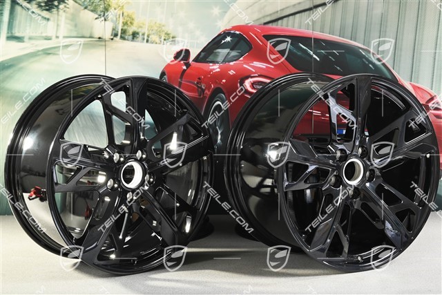 21" Felgensatz Cross Turismo Design, 9,5J x 21 ET60 + 11,5J x 21 ET66, schwarz hochglanz