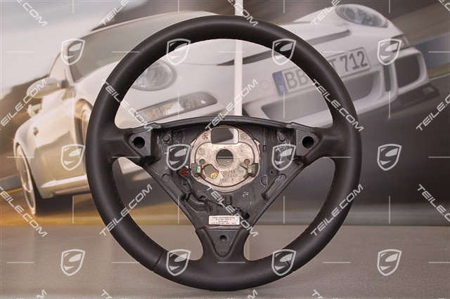 Steering wheel, 3 spokes, heated, black leather, multifunction with radio und telephone control unit Steering wheel, 3 spokes, heated, black leather, multifunction with radio und telephone control unit