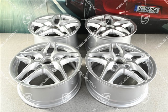 17-inch Boxster III wheel set, front 7J x 17 ET55 + rear 8,5J x 17 ET40