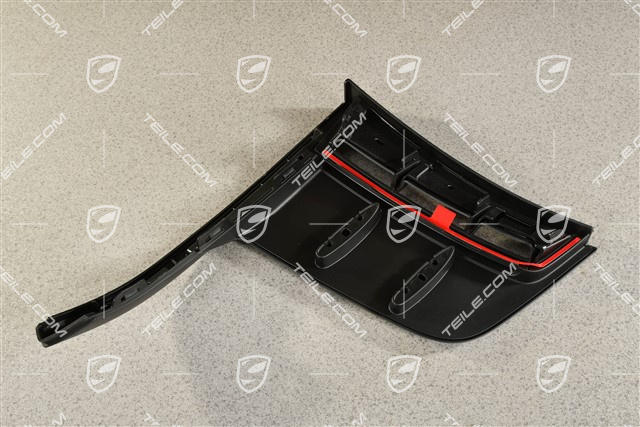 GT4, Front bumper spoiler, lateral, Black, L