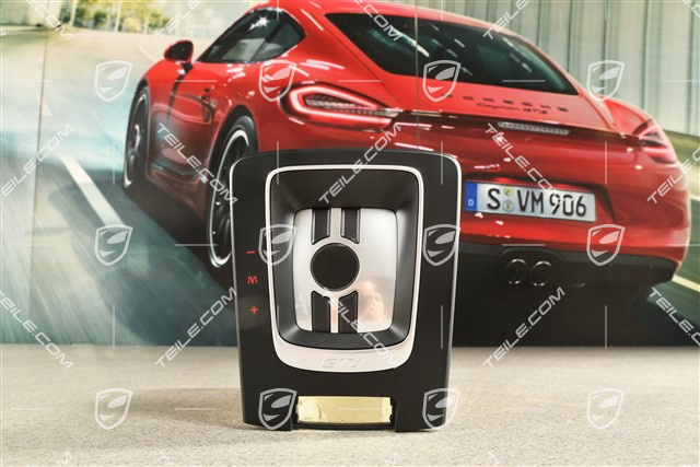 GT4, Osłona dźwigni zmiany biegów, PDK, Czarna / Galvano silver