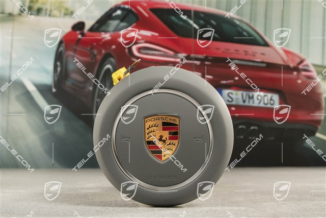 Airbag unit, steering wheel, Leather, Slate Grey USA