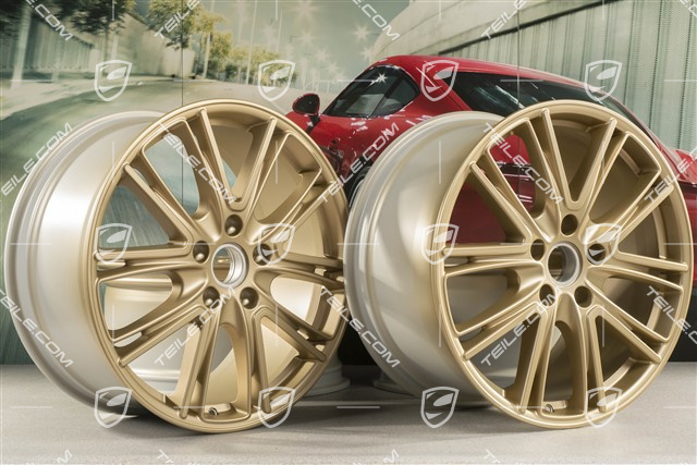 20-inch wheel rim Exclusive Design, 10,5J x 20 ET71 + 9,5J x 20 ET71, for winter use, Aurum satin mat