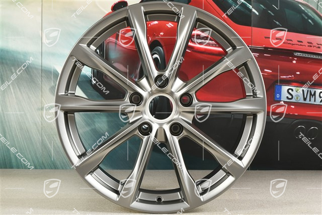 19" Felga Boxster S, 8J x 19 ET57, Platinum satynowy mat