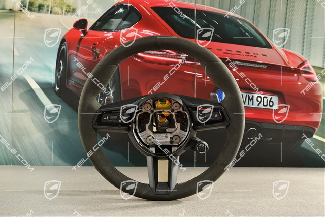 PDK Steering wheel, multifunction, Sport Chrono Package Plus, Alcantara Race Tex, Black