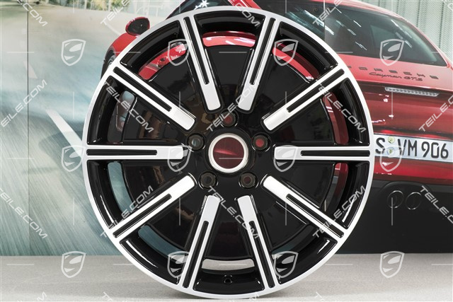 20" Felge Sport Aero, 9J x 20 ET54, schwarz hochglanz mit glanzgedrehter Stirnfläche