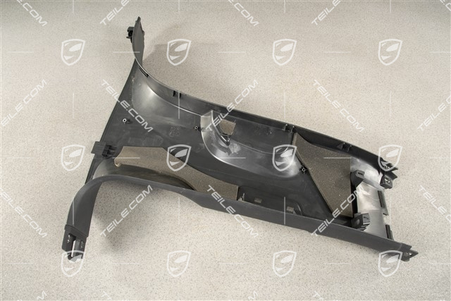 Tapicerka słupka-B, dolna, Czarna, L