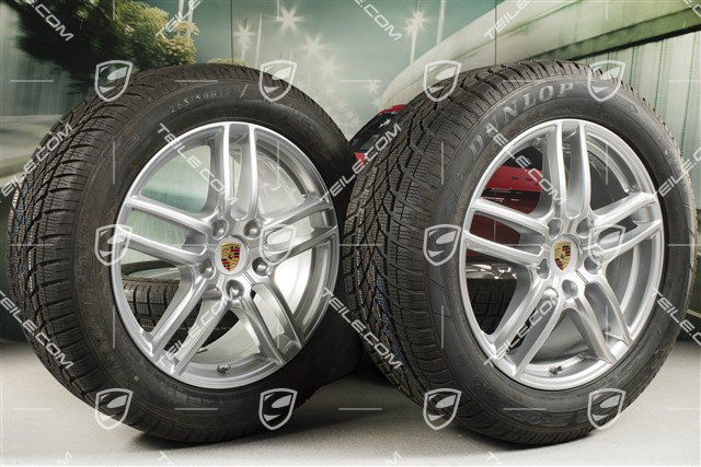 19" koła zimowe, komplet "Cayenne Turbo IV" facelift 2014->, felgi 8,5J x 19 ET59 + NOWE  opony zimoweDunlp 3D 265/50 R19, z czujnikami ciśnienia