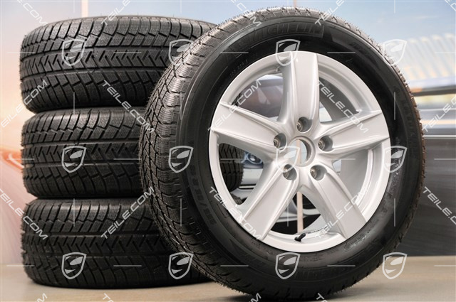 18" Cayenne S III Winterräder Satz, 4x Felgen 8 J x 18 ET 53 + 4x Michelin Winterreifen 255/55 R 18 109V XL M+S, ohne RDK-Sensoren