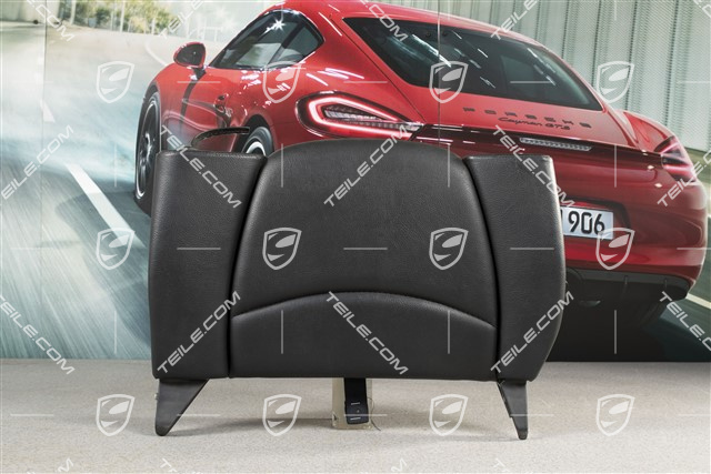 Notsitzrückenlehne / Rücksitz / Rückenlehne, hinten, Kunstleder, schwarz, coupe, L