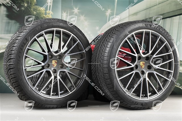 21" Cayenne COUPÉ RS Spyder winter wheels, complete set, 9.5J x 21 ET46 + 11.0J x 21 ET49 rims + Michelin Pilot Alpin 5 winter tyres 275/40 R21 + 305/35 R21, with pressure sensors